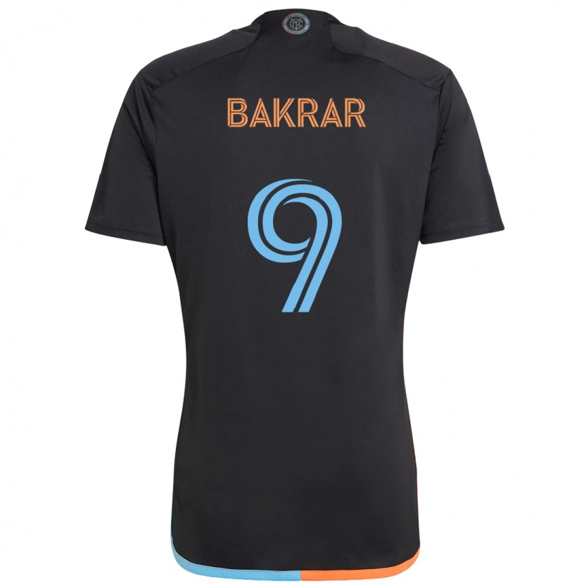 Danxen Homem Camisola Monsef Bakrar #9 Preto Azul Laranja Alternativa 2025/26 Camisa