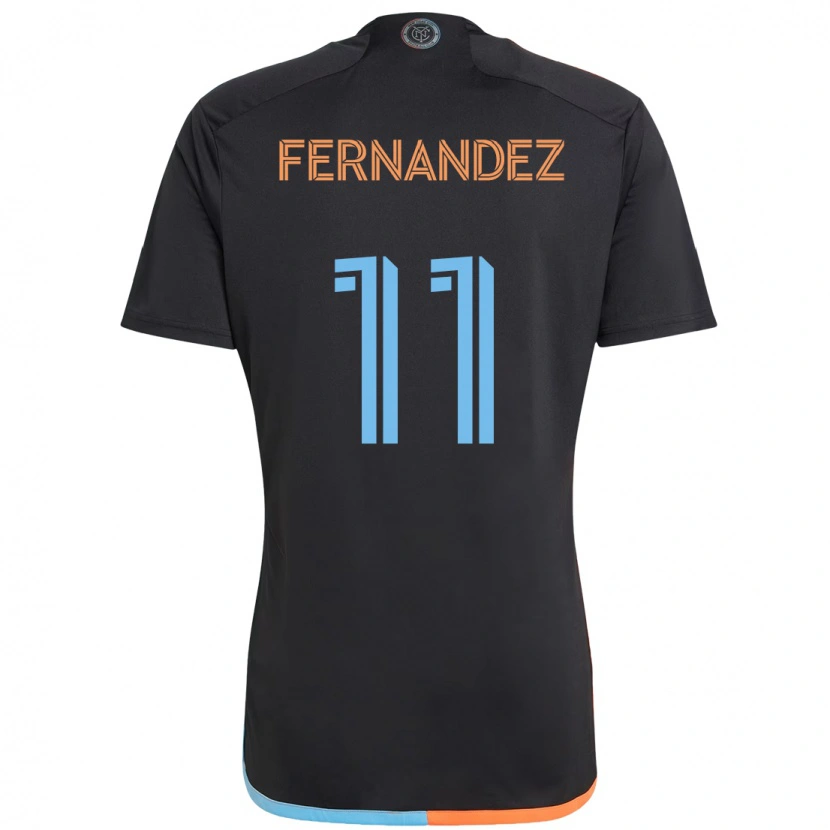 Danxen Homem Camisola Julián Fernández #11 Preto Azul Laranja Alternativa 2025/26 Camisa