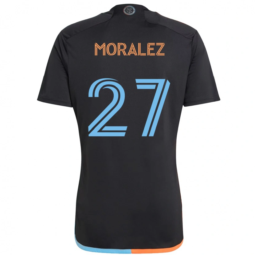 Danxen Homem Camisola Maxi Moralez #27 Preto Azul Laranja Alternativa 2025/26 Camisa