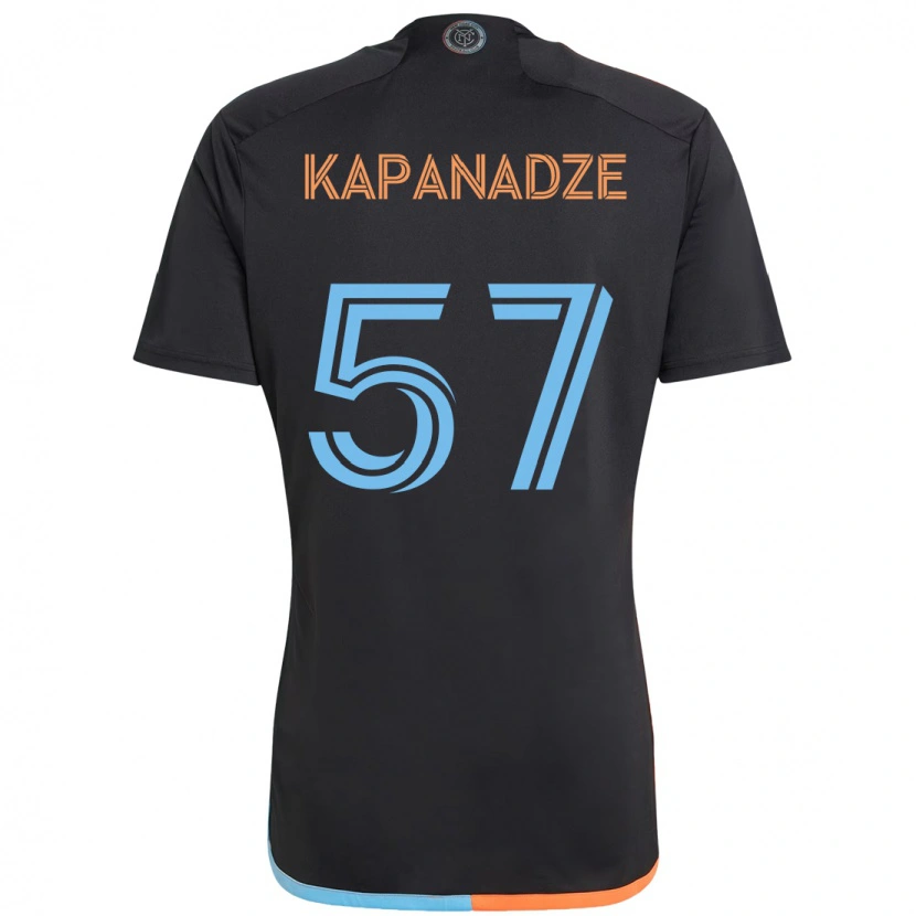 Danxen Homem Camisola Nicholas Kapanadze #57 Preto Azul Laranja Alternativa 2025/26 Camisa