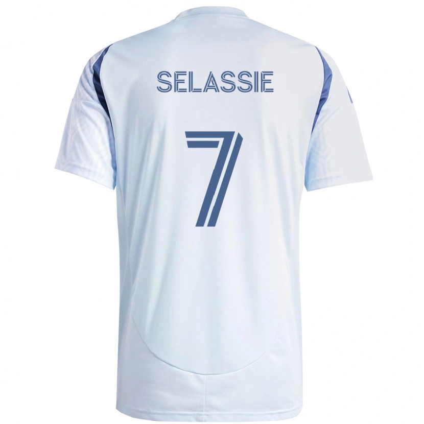 Danxen Homem Camisola Maren Haile-Selassie #7 Azul Celeste Claro Azul Alternativa 2025/26 Camisa