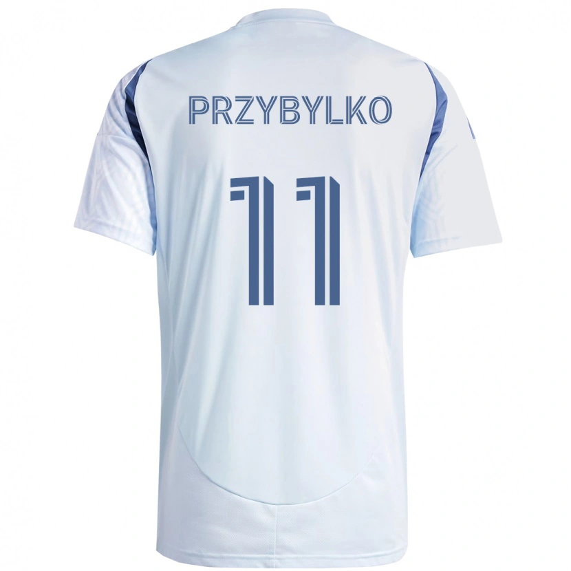 Danxen Homem Camisola Kacper Przybylko #11 Azul Celeste Claro Azul Alternativa 2025/26 Camisa