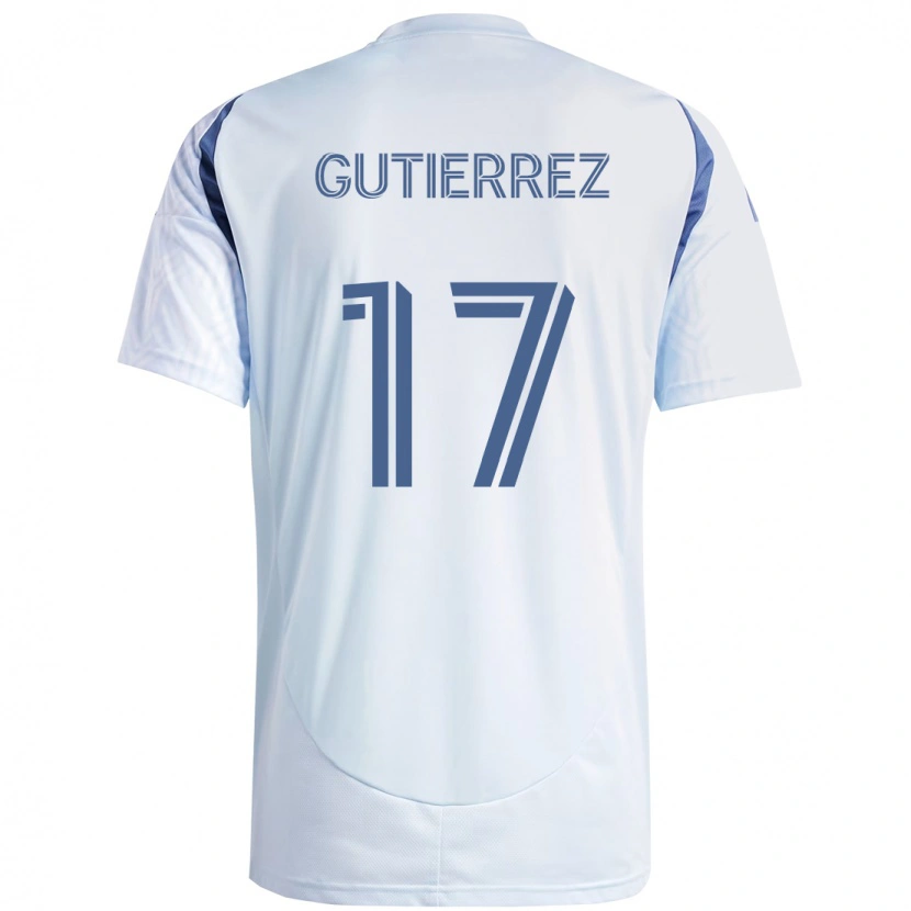 Danxen Homem Camisola Brian Gutiérrez #17 Azul Celeste Claro Azul Alternativa 2025/26 Camisa
