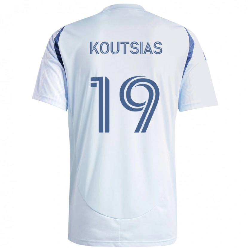 Danxen Homem Camisola Georgios Koutsias #19 Azul Celeste Claro Azul Alternativa 2025/26 Camisa