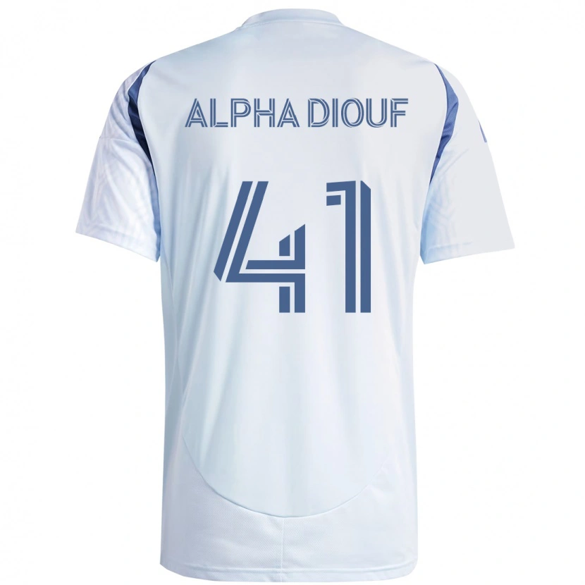 Danxen Homem Camisola Jean Alpha Diouf #41 Azul Celeste Claro Azul Alternativa 2025/26 Camisa