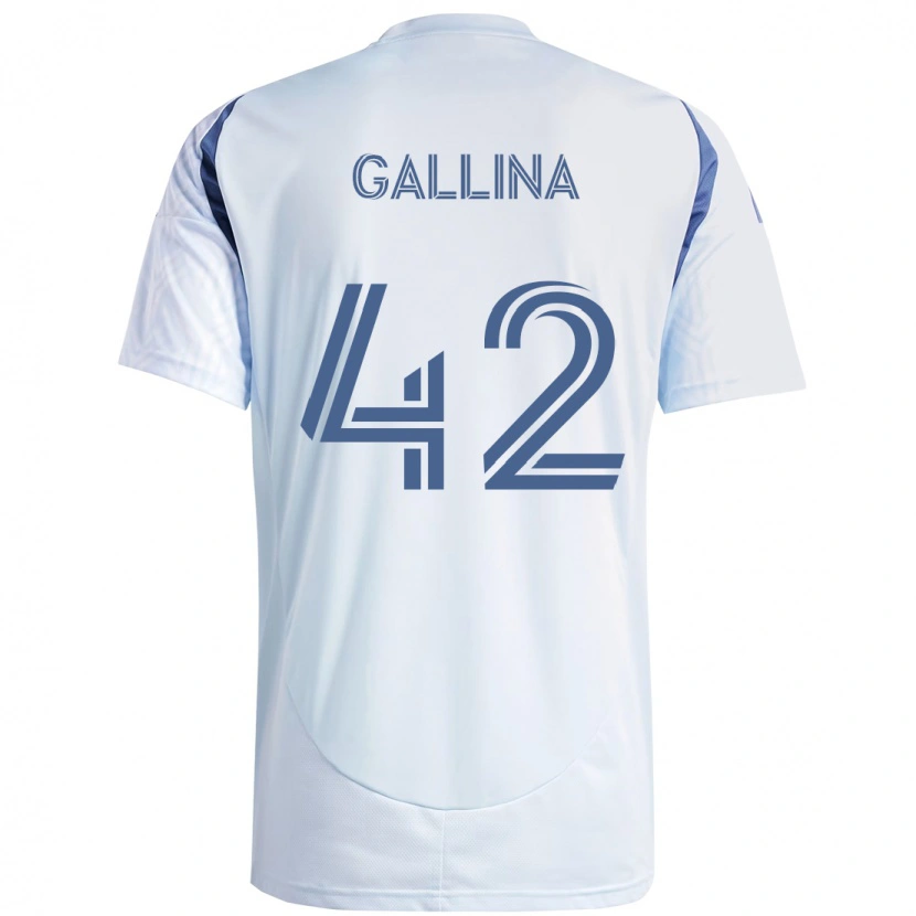 Danxen Homem Camisola Henrique Gallina #42 Azul Celeste Claro Azul Alternativa 2025/26 Camisa