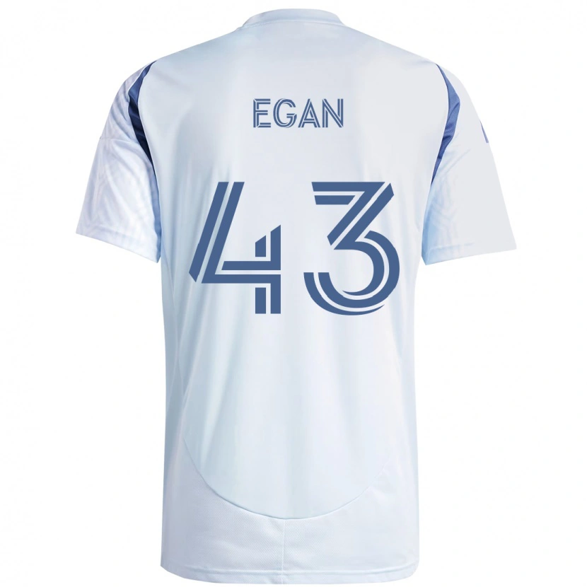 Danxen Homem Camisola Noah Egan #43 Azul Celeste Claro Azul Alternativa 2025/26 Camisa