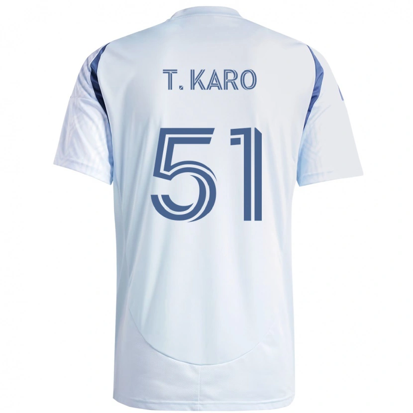 Danxen Homem Camisola David Tchétchao Karo #51 Azul Celeste Claro Azul Alternativa 2025/26 Camisa