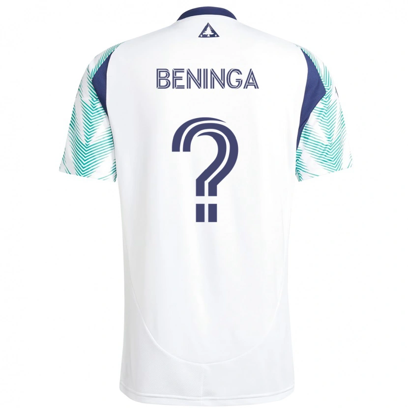 Danxen Homem Camisola Owen Beninga #0 Branco Azul Alternativa 2025/26 Camisa