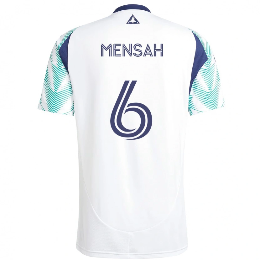 Danxen Homem Camisola Jonathan Mensah #6 Branco Azul Alternativa 2025/26 Camisa