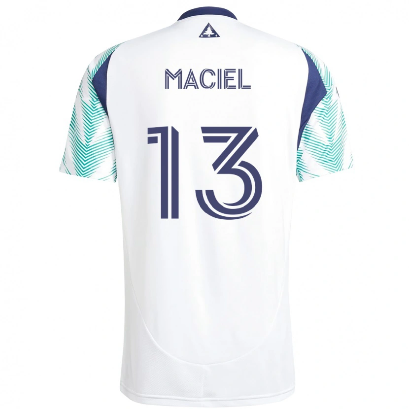 Danxen Homem Camisola Maciel #13 Branco Azul Alternativa 2025/26 Camisa