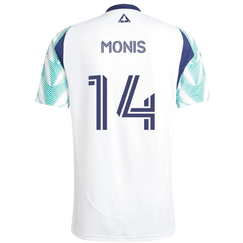Danxen Homem Camisola Alex Monis #14 Branco Azul Alternativa 2025/26 Camisa