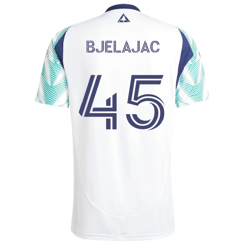 Danxen Homem Camisola Andrej Bjelajac #45 Branco Azul Alternativa 2025/26 Camisa