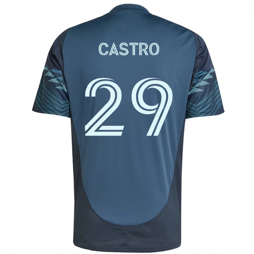 Danxen Homem Camisola Jacob Castro #29 Azul Claro Alternativa 2025/26 Camisa
