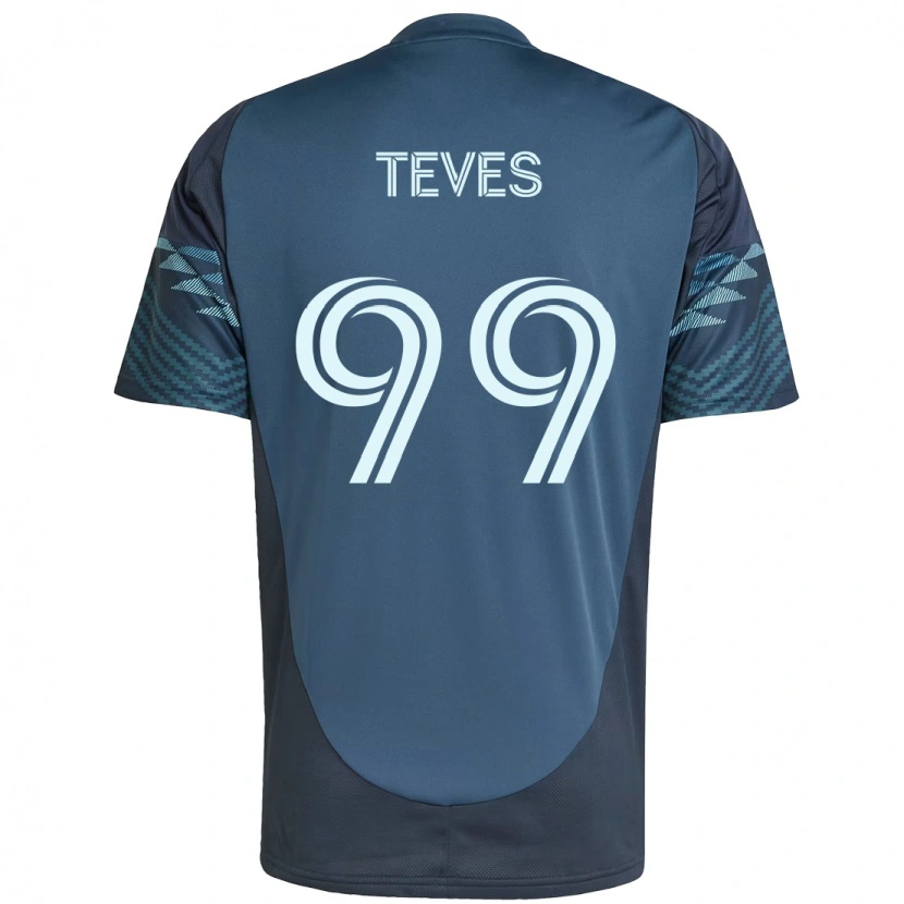 Danxen Homem Camisola Dylan Teves #99 Azul Claro Alternativa 2025/26 Camisa