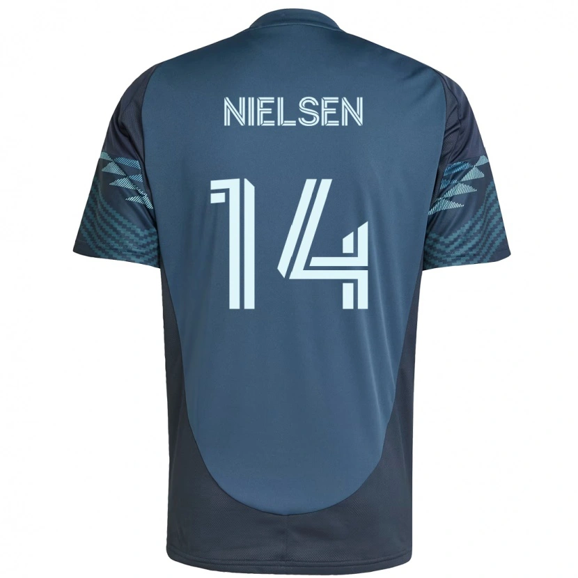 Danxen Homem Camisola Taylor Nielsen #14 Azul Claro Alternativa 2025/26 Camisa