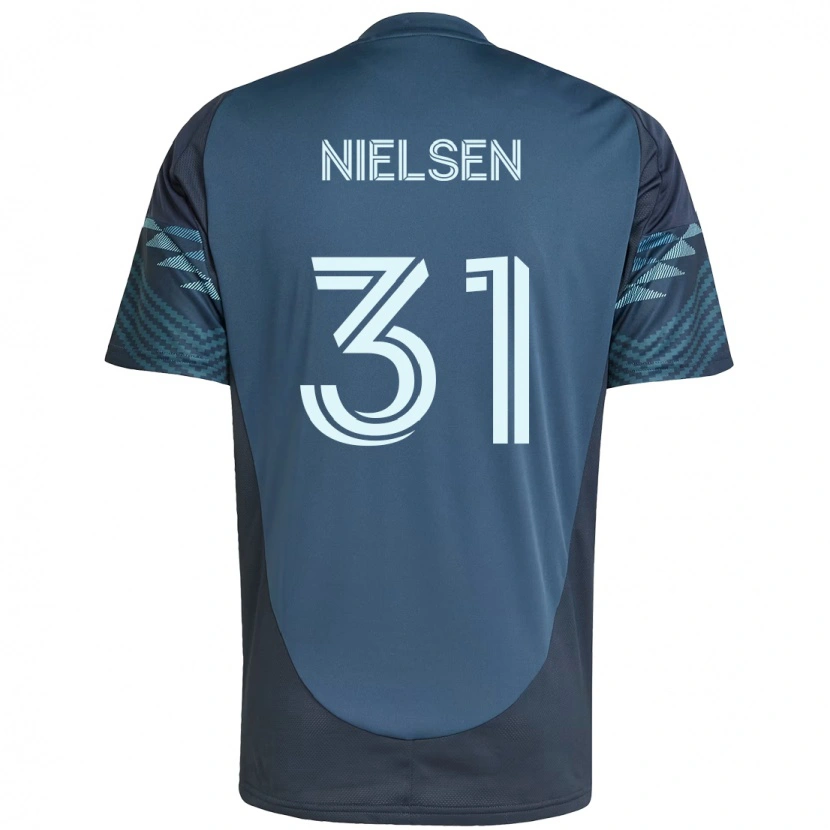 Danxen Homem Camisola Madeline Nielsen #31 Azul Claro Alternativa 2025/26 Camisa