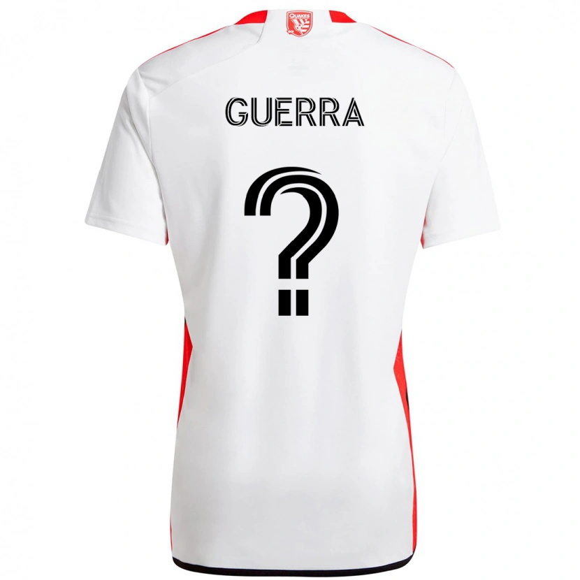 Danxen Homem Camisola Mathew Guerra #0 Branco Vermelho Alternativa 2025/26 Camisa