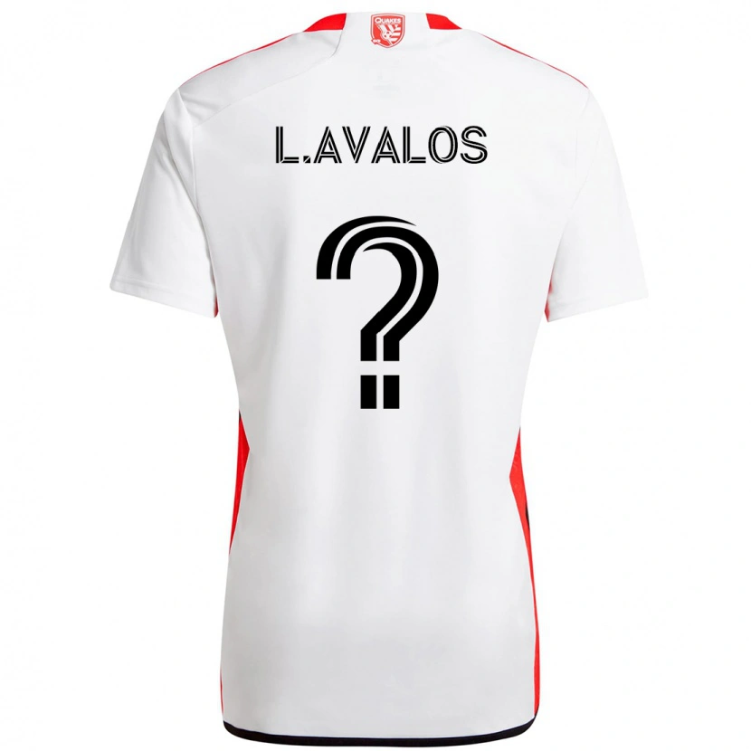 Danxen Homem Camisola Lorenzo Avalos #0 Branco Vermelho Alternativa 2025/26 Camisa