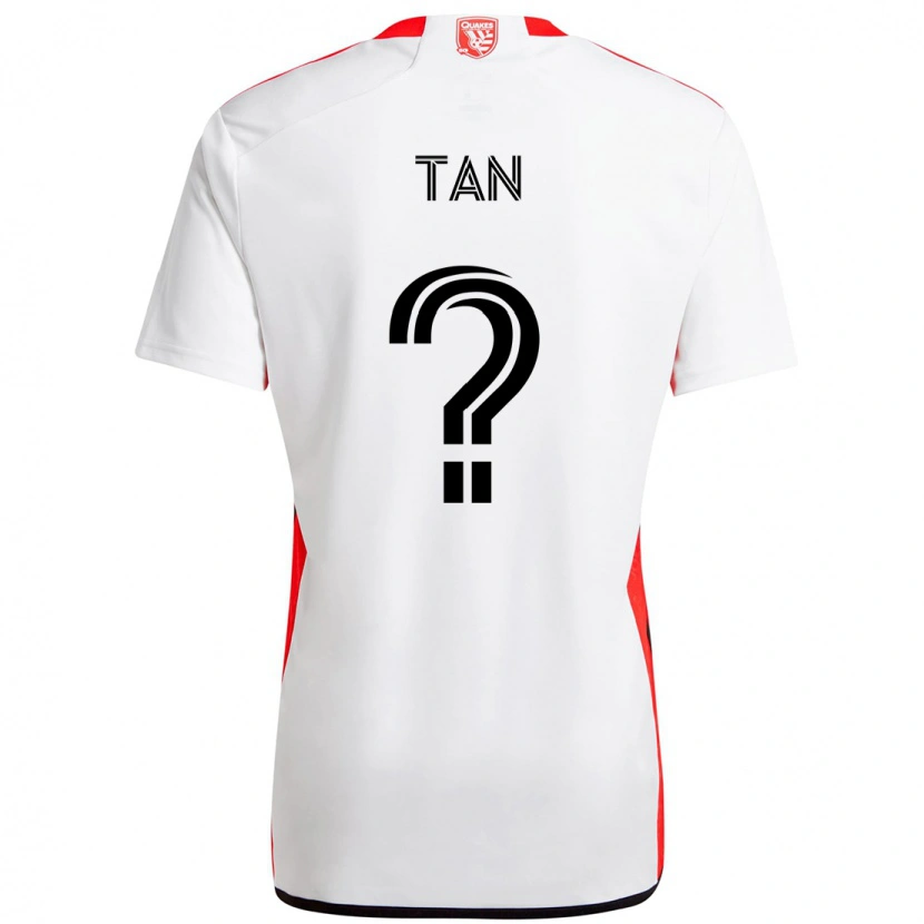 Danxen Homem Camisola Oliver Tan #0 Branco Vermelho Alternativa 2025/26 Camisa