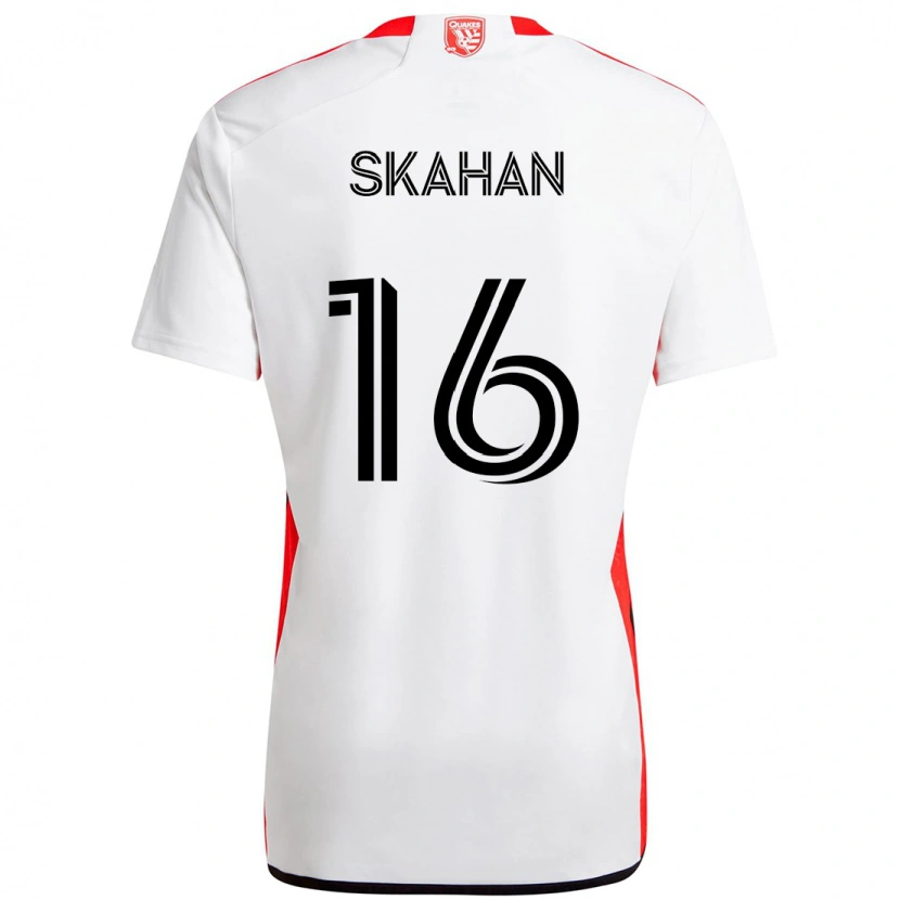 Danxen Homem Camisola Jack Skahan #16 Branco Vermelho Alternativa 2025/26 Camisa