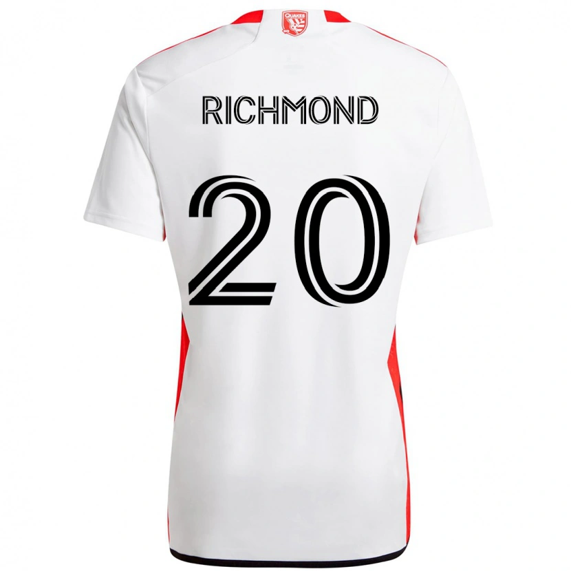Danxen Homem Camisola Will Richmond #20 Branco Vermelho Alternativa 2025/26 Camisa