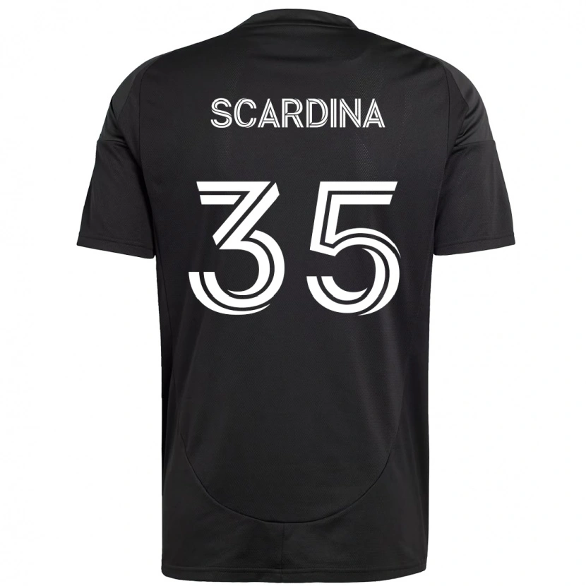 Danxen Homem Camisola Nick Scardina #35 Preto Branco Alternativa 2025/26 Camisa