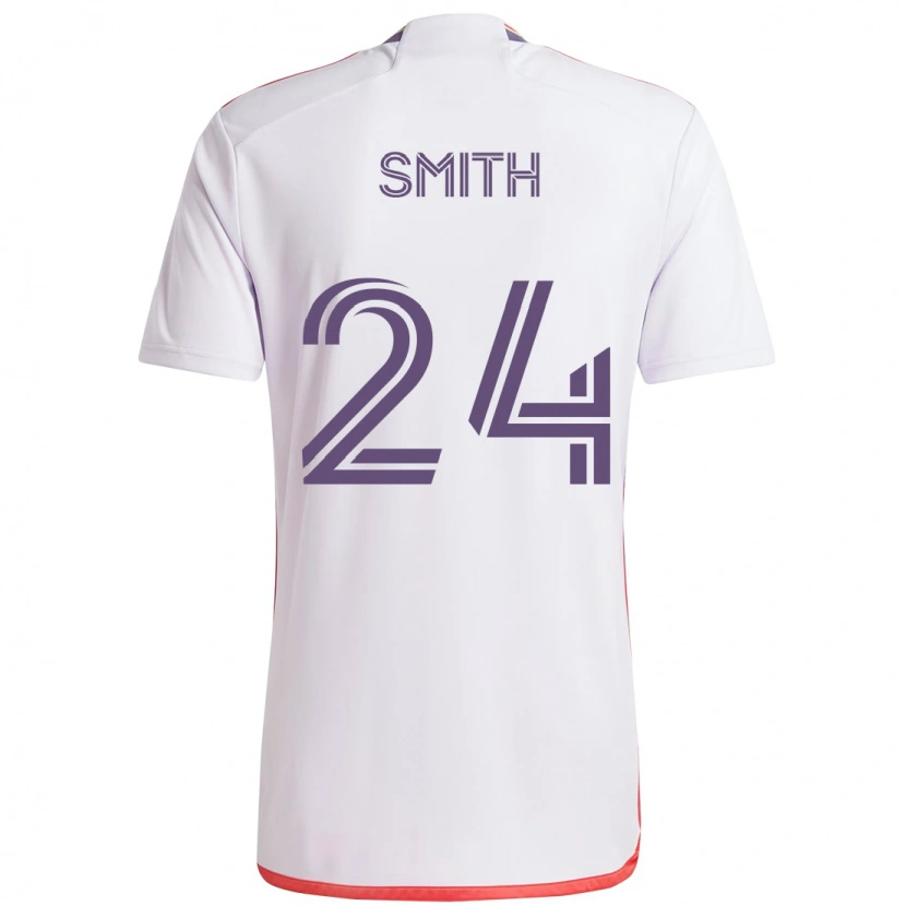 Danxen Homem Camisola Kyle Smith #24 Branco Roxo Alternativa 2025/26 Camisa