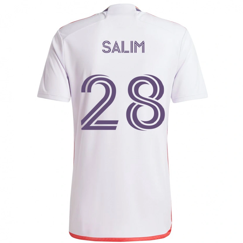 Danxen Homem Camisola Abdi Salim #28 Branco Roxo Alternativa 2025/26 Camisa
