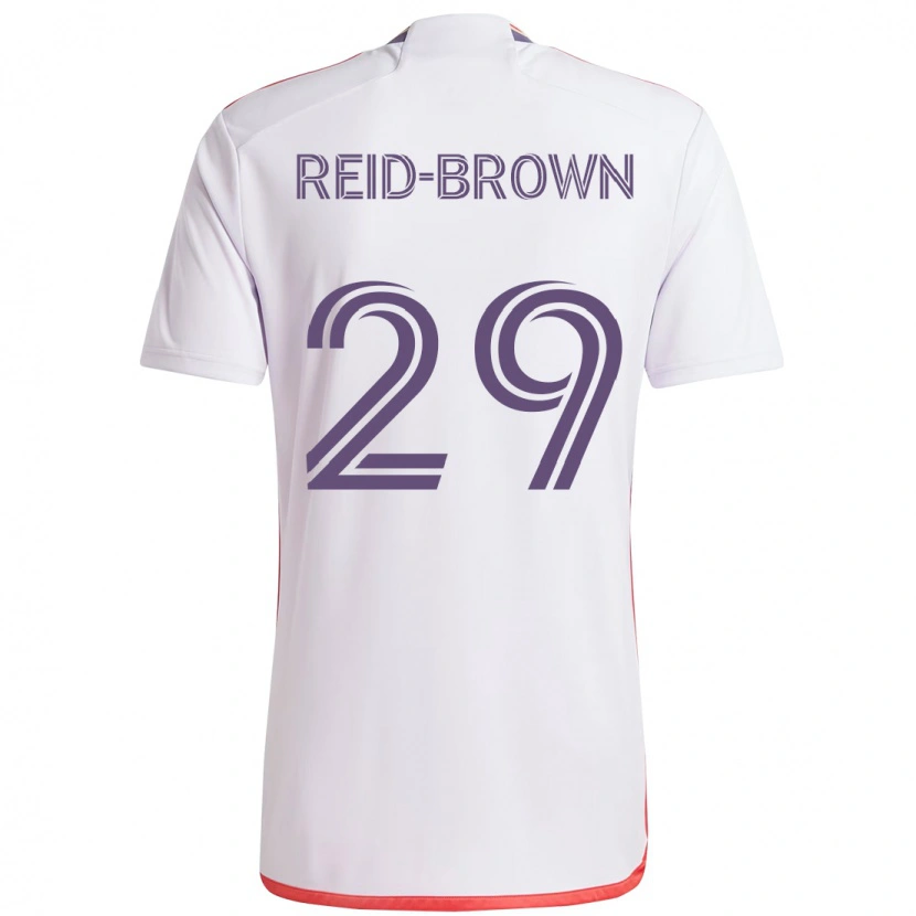 Danxen Homem Camisola Tahir Reid-Brown #29 Branco Roxo Alternativa 2025/26 Camisa