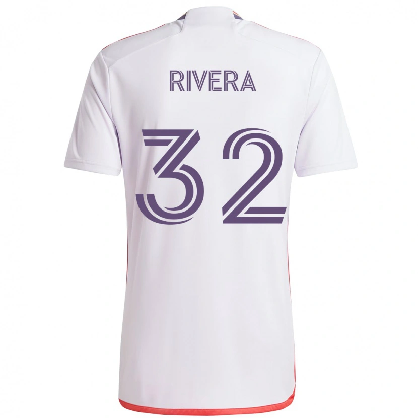 Danxen Homem Camisola Wilfredo Rivera #32 Branco Roxo Alternativa 2025/26 Camisa