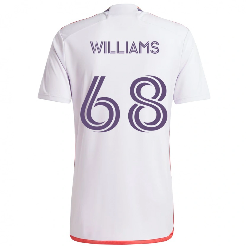 Danxen Homem Camisola Thomas Williams #68 Branco Roxo Alternativa 2025/26 Camisa