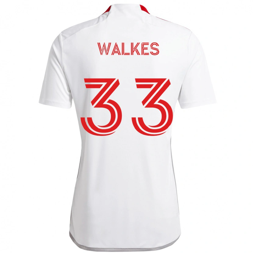 Danxen Homem Camisola Reshaun Walkes #33 Branco Vermelho Alternativa 2025/26 Camisa