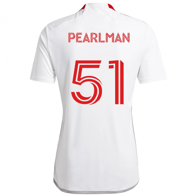 Danxen Homem Camisola Adam Pearlman #51 Branco Vermelho Alternativa 2025/26 Camisa