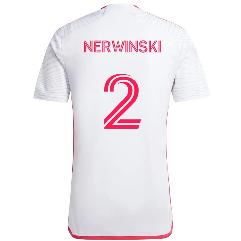 Danxen Homem Camisola Jake Nerwinski #2 Branco Magenta Alternativa 2025/26 Camisa