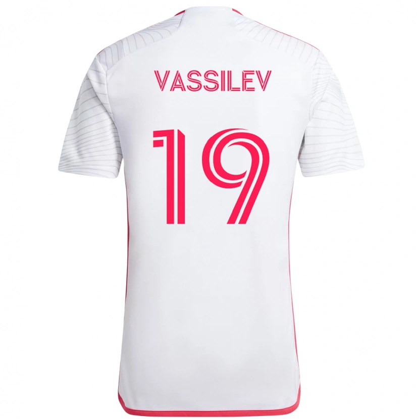 Danxen Homem Camisola Indiana Vassilev #19 Branco Magenta Alternativa 2025/26 Camisa