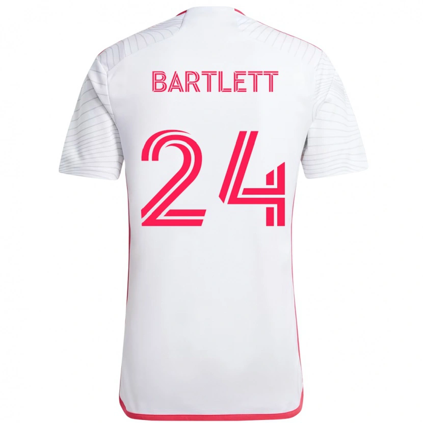 Danxen Homem Camisola Lucas Bartlett #24 Branco Magenta Alternativa 2025/26 Camisa