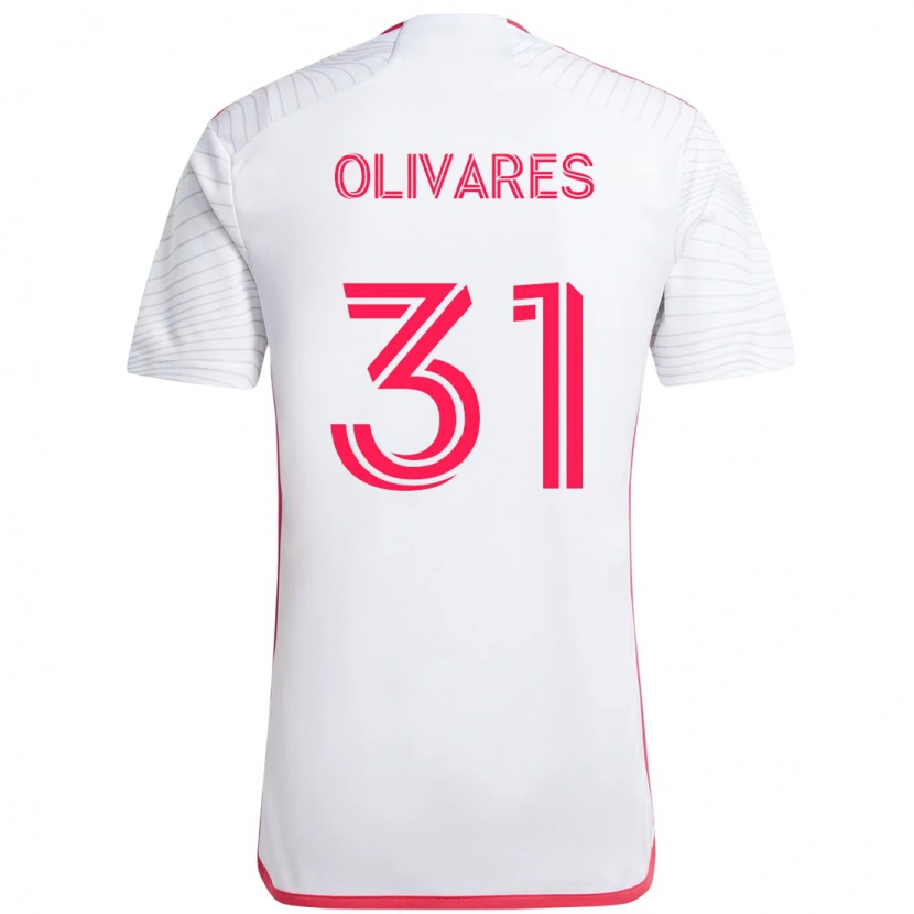 Danxen Homem Camisola Christian Olivares #31 Branco Magenta Alternativa 2025/26 Camisa