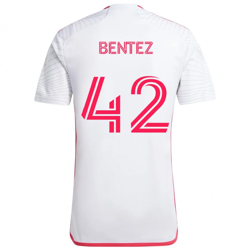 Danxen Homem Camisola Óscar Benítez #42 Branco Magenta Alternativa 2025/26 Camisa