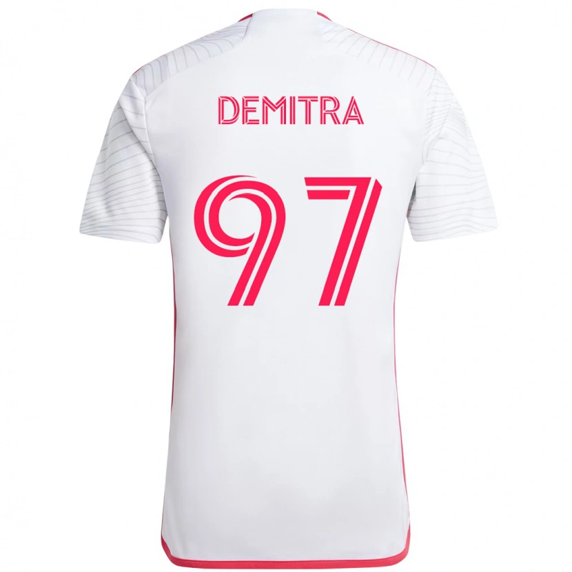 Danxen Homem Camisola Lucas Demitra #97 Branco Magenta Alternativa 2025/26 Camisa