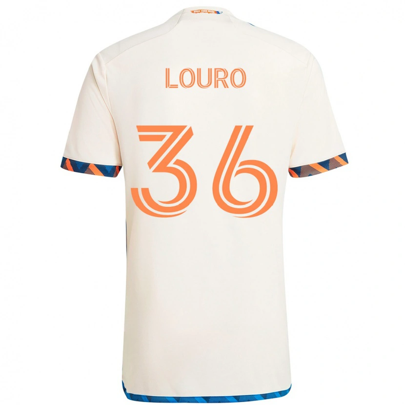 Danxen Homem Camisola Evan Louro #36 Branco Azul Laranja Alternativa 2025/26 Camisa