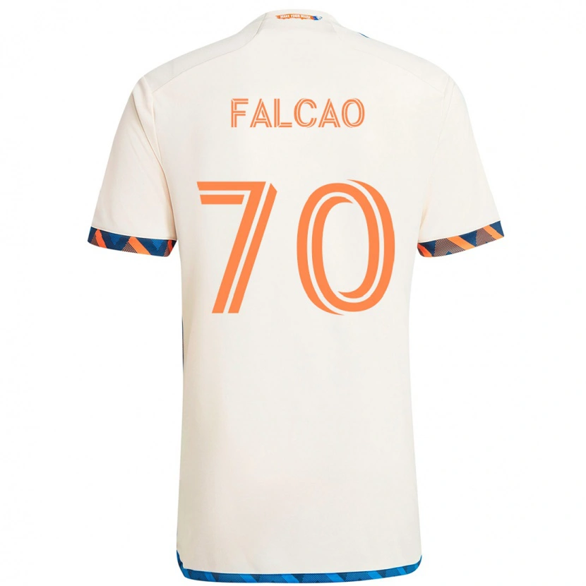 Danxen Homem Camisola Kiano Falcao #70 Branco Azul Laranja Alternativa 2025/26 Camisa