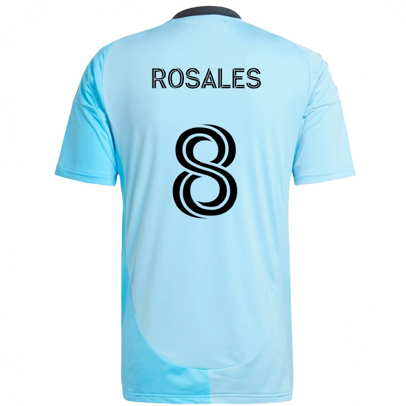 Danxen Homem Camisola Joseph Rosales #8 Azul Celeste Alternativa 2025/26 Camisa