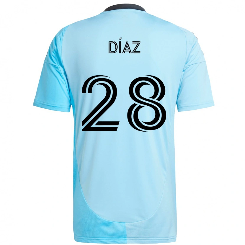Danxen Homem Camisola Jefferson Díaz #28 Azul Celeste Alternativa 2025/26 Camisa