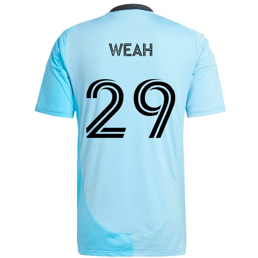 Danxen Homem Camisola Patrick Weah #29 Azul Celeste Alternativa 2025/26 Camisa