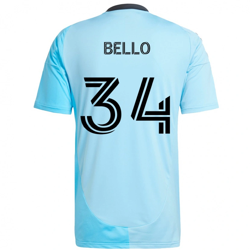 Danxen Homem Camisola Zaydan Bello #34 Azul Celeste Alternativa 2025/26 Camisa
