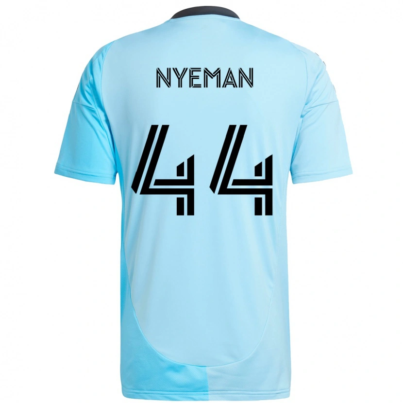 Danxen Homem Camisola Moses Nyeman #44 Azul Celeste Alternativa 2025/26 Camisa