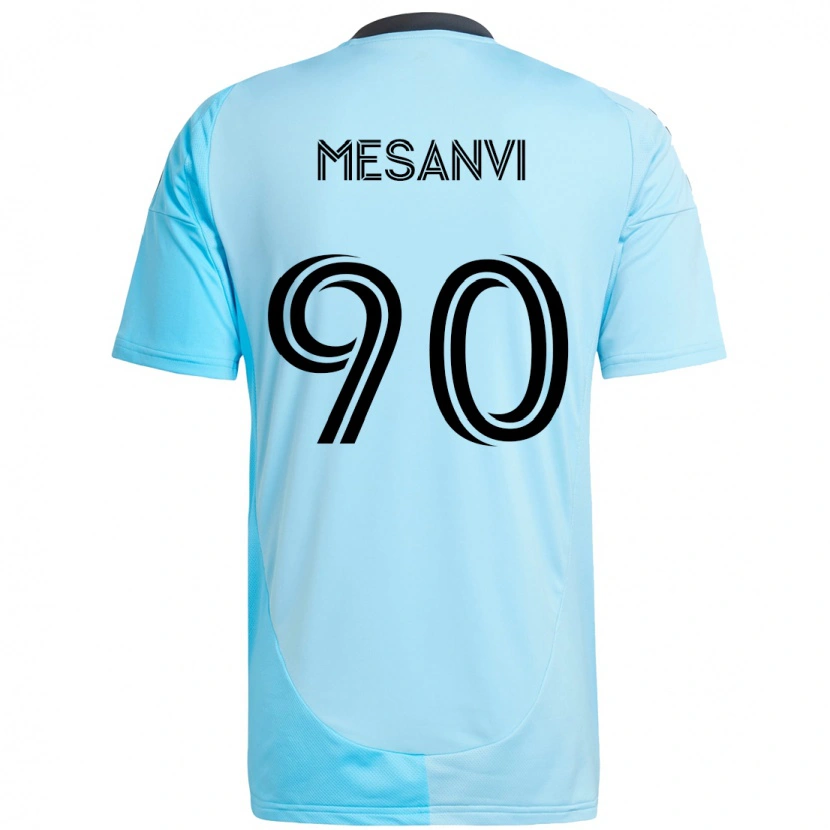 Danxen Homem Camisola Loïc Mesanvi #90 Azul Celeste Alternativa 2025/26 Camisa