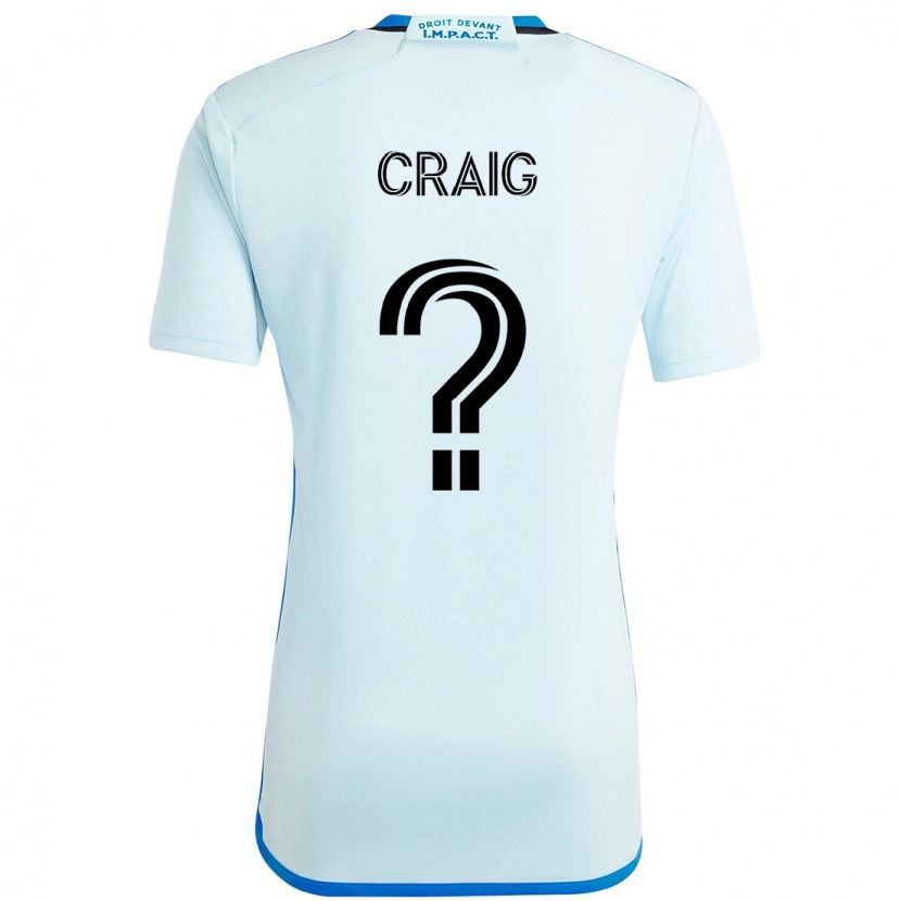 Danxen Homem Camisola Brandan Craig #0 Azul Celeste Azul Escuro Alternativa 2025/26 Camisa