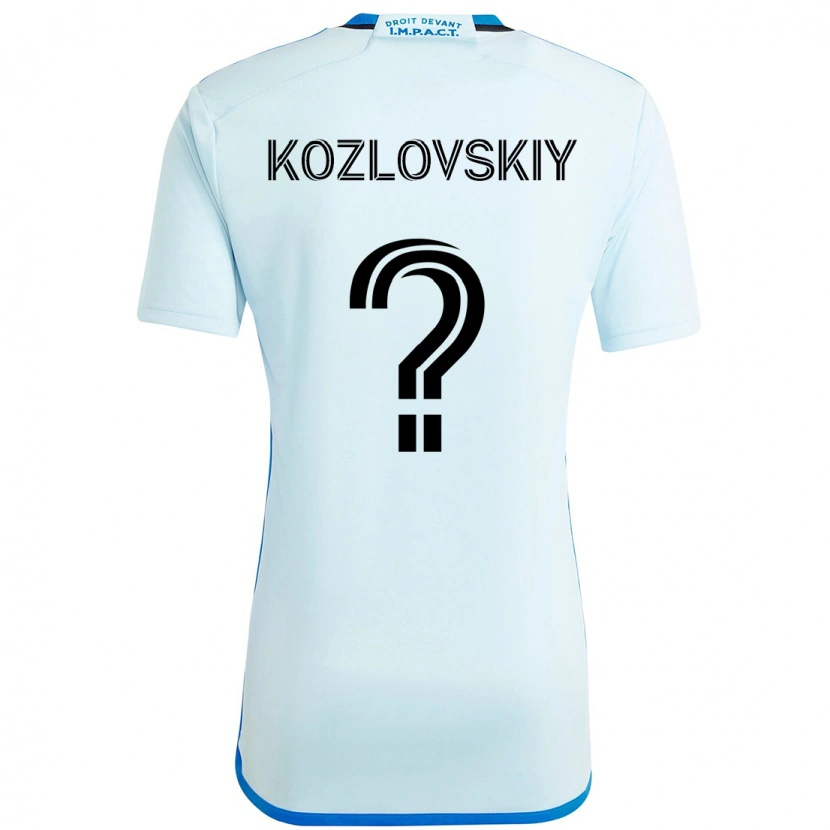 Danxen Homem Camisola Sergei Kozlovskiy #0 Azul Celeste Azul Escuro Alternativa 2025/26 Camisa